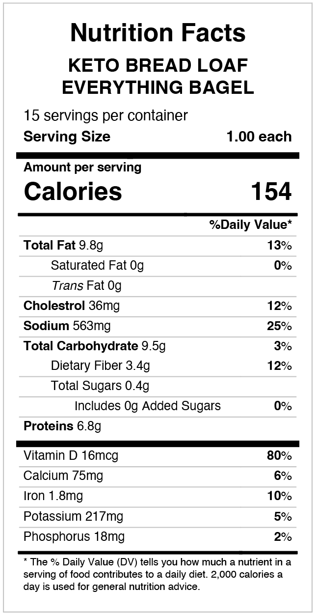 Keto Bread Loaf with Everything Bagel Seasoning