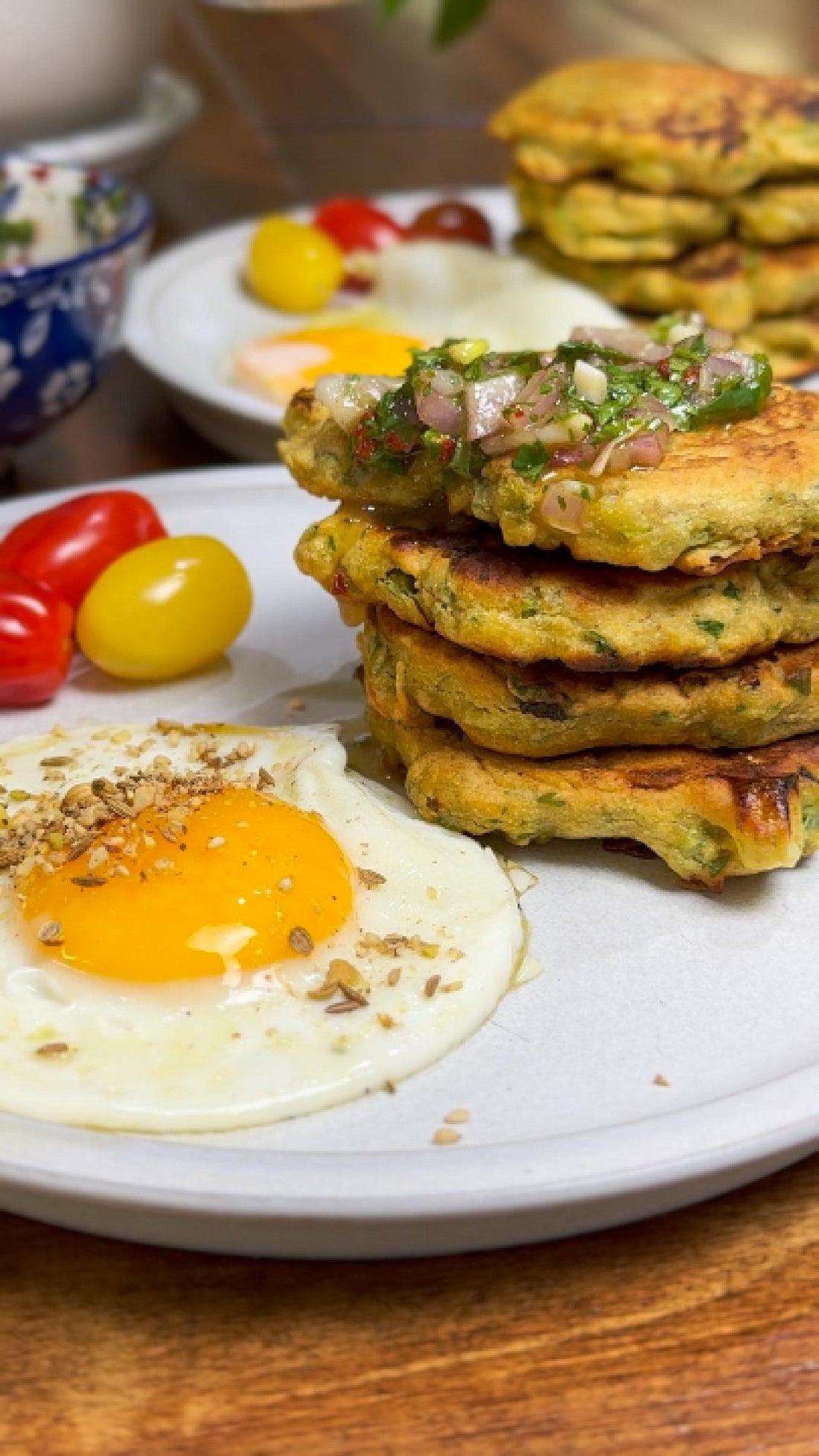 Savory Chickpea Flour Pancakes