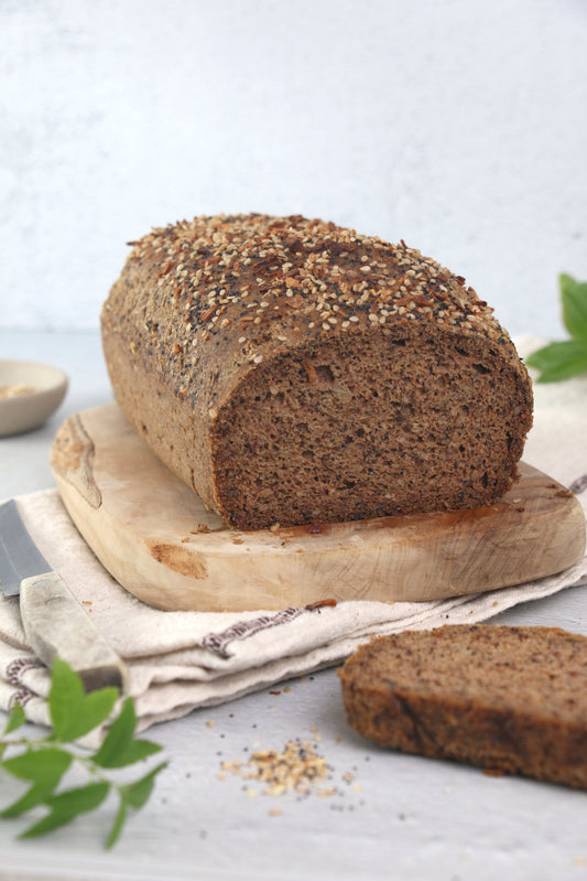 Keto Bread Loaf with Everything Bagel Seasoning